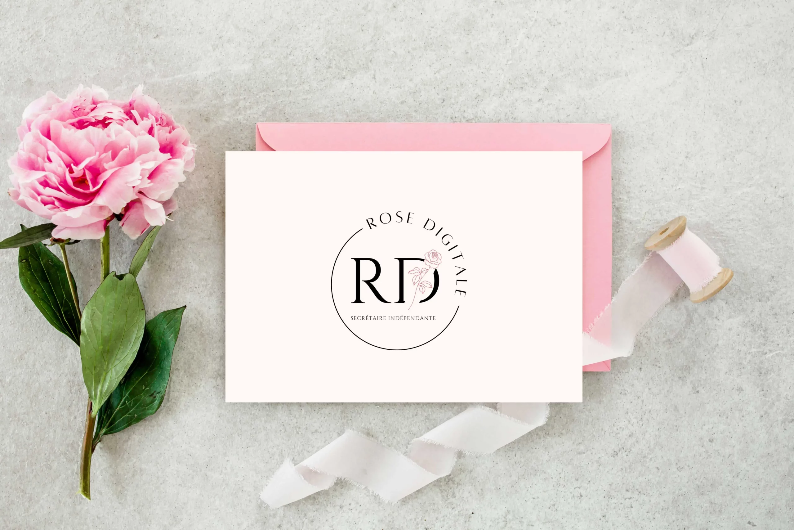 Logo réalisé par Nexphasis informatique pour Rose Digitale